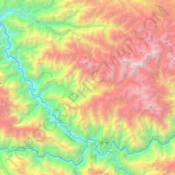 Topografische Karte Inkawasi, Höhe, Relief