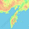 Topografische Karte Kraï du Kamtchatka, Höhe, Relief