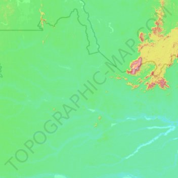 Topografische Karte São Gabriel da Cachoeira, Höhe, Relief