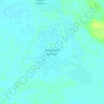 Topografische Karte Noorumba Swamp, Höhe, Relief