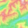 Topografische Karte Disentis/Mustér, Höhe, Relief