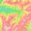 Topografische Karte Arosa, Höhe, Relief