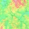 Topografische Karte Staffordshire, Höhe, Relief