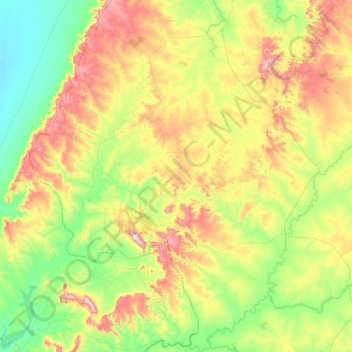 Topografische Karte Corguinho, Höhe, Relief