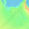 Topografische Karte Al Udayd Governorate, Höhe, Relief