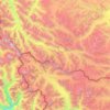 Topografische Karte Siachen Muztagh, Höhe, Relief