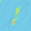 Topografische Karte Tsushima, Höhe, Relief