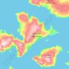 Topografische Karte Jackson Island, Höhe, Relief