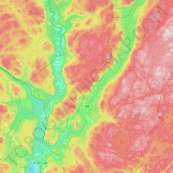 Topografische Karte La Bostonnais, Höhe, Relief
