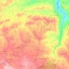 Topografische Karte Quebrada, Höhe, Relief