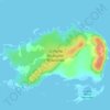 Topografische Karte Bolshaya Muksalma Island, Höhe, Relief