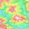 Topografische Karte Gandaki, Höhe, Relief