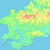 Topografische Karte Pembrokeshire Coast National Park, Höhe, Relief