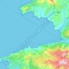 Topografische Karte Golfe de Porto, Höhe, Relief