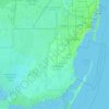 Topografische Karte Comté de Miami-Dade, Höhe, Relief