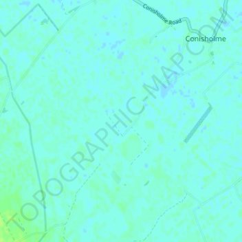 Topografische Karte Conisholme, Höhe, Relief