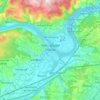 Topografische Karte Ybbs an der Donau, Höhe, Relief
