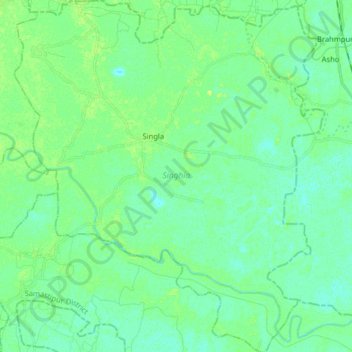 Topografische Karte Singhia, Höhe, Relief