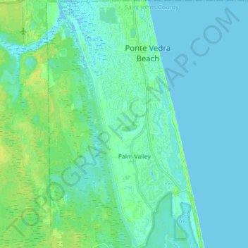 Topografische Karte Palm Valley, Höhe, Relief