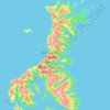 Topografische Karte Auckland Island, Höhe, Relief