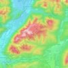 Topografische Karte Estergebirge, Höhe, Relief