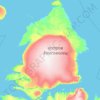 Topografische Karte Komsomolets Island, Höhe, Relief