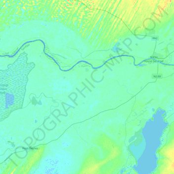 Topografische Karte Ronkh, Höhe, Relief