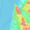 Topografische Karte Haifa District, Höhe, Relief