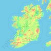 Topografische Karte Irlanda, Höhe, Relief