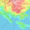 Topografische Karte Gemeinde Herceg Novi, Höhe, Relief