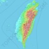 Topografische Karte Taïwan, Höhe, Relief