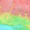 Topografische Karte Gandaki, Höhe, Relief