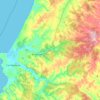 Topografische Karte Bordeira, Höhe, Relief