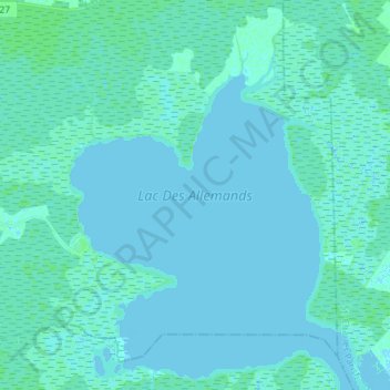 Topografische Karte Lac Des Allemands, Höhe, Relief