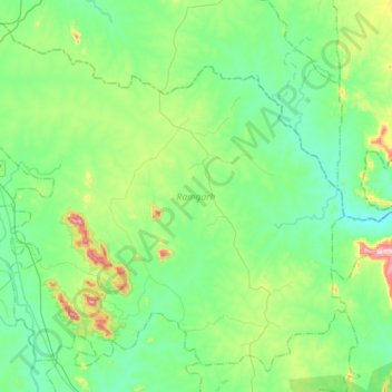 Topografische Karte Ramgarh, Höhe, Relief