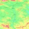 Topografische Karte Oblast Jambol, Höhe, Relief