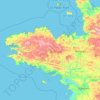 Topografische Karte Bretaña, Höhe, Relief