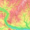 Topografische Karte Potomac, Höhe, Relief