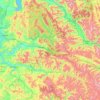 Topografische Karte Shoshone County, Höhe, Relief