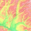 Topografische Karte Полтавский район, Höhe, Relief