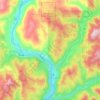 Topografische Karte Area A (Pend Oreille/Bear Creek), Höhe, Relief