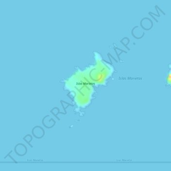 Topografische Karte Islas Marietas, Höhe, Relief