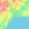 Topografische Karte Маріупольська міська громада, Höhe, Relief