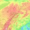 Topografische Karte Pensilvania, Höhe, Relief