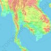 Topografische Karte Thaïlande, Höhe, Relief