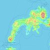 Topografische Karte Península de Zamboanga, Höhe, Relief