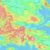 Topografische Karte Phthiotis Regional Unit, Höhe, Relief
