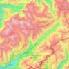 Topografische Karte Goms, Höhe, Relief