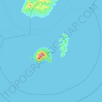 Topografische Karte Sarangani, Höhe, Relief