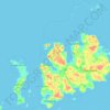 Topografische Karte Fogo Island, Höhe, Relief